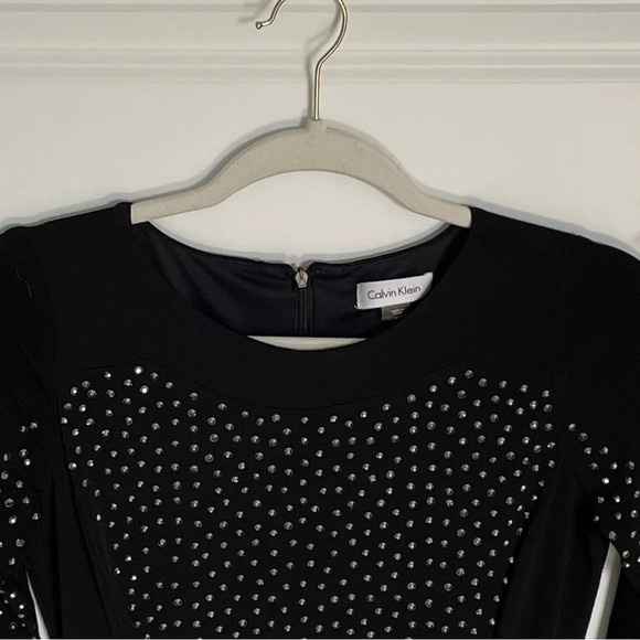 Calvin Klein Rhinestone Embellished Evening Gown/Black - 29703 - Picture 4 of 15